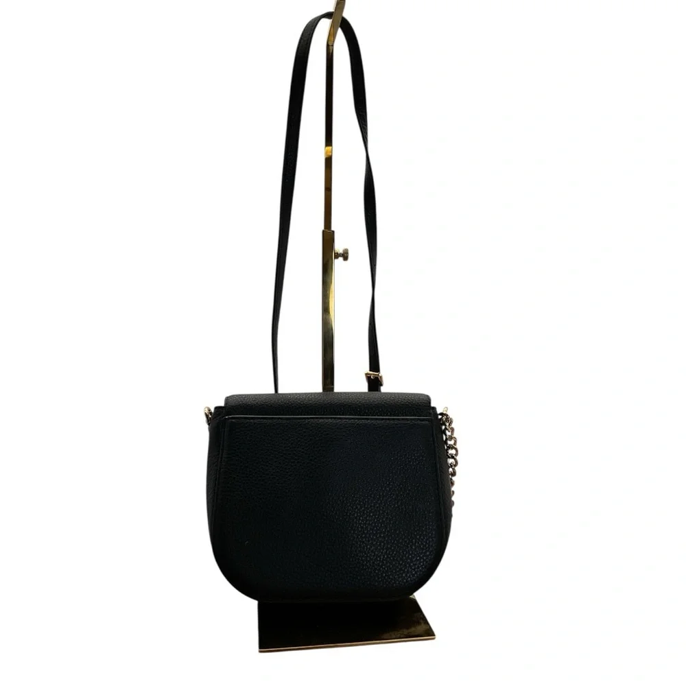 Michael Kors Black‎ Pebbled Leather Crossbody with Gold MK Logo